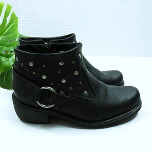 Harley-Davidson Black Harness Biker Ankle Boots 11